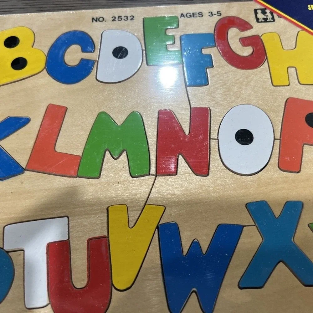 Vintage Alphabet Puzzle 1985 Still In Package‎ Wooden Colorful Classic Nostalgia